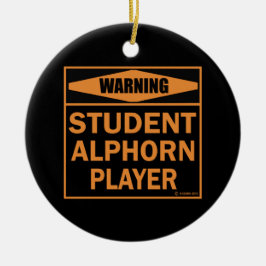 Adorno De Cerámica ¡Atención! ¡Jugador de Alphorn Estudiantil!