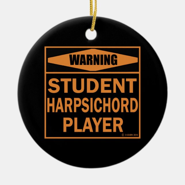 Adorno De Cerámica ¡Atención! ¡Jugador de clavecín estudiantil! (Frente)