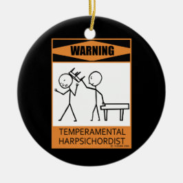 Adorno De Cerámica ¡Atención! Jugador de clavicordos de temperatura