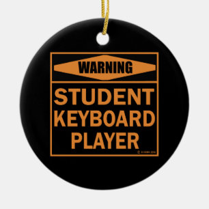 Adorno De Cerámica ¡Atención! ¡Jugador de teclado estudiantil!
