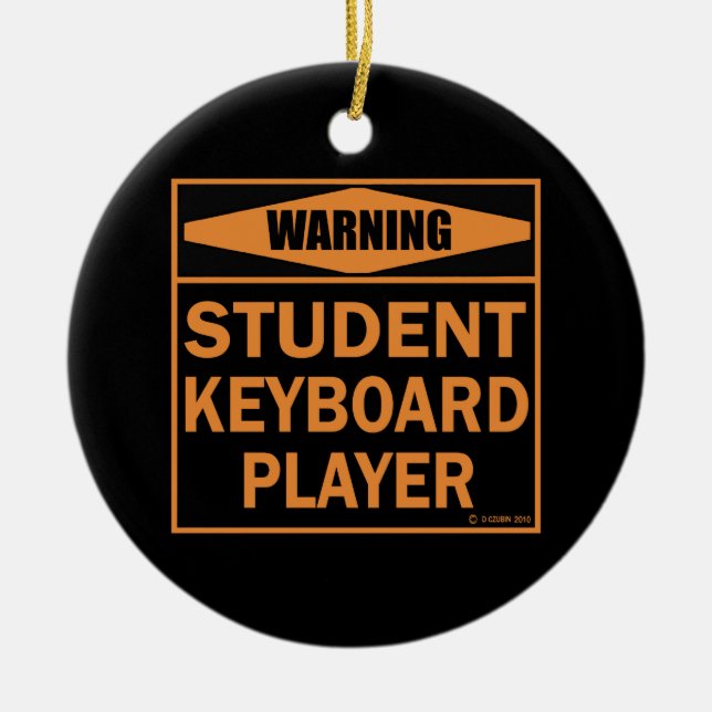 Adorno De Cerámica ¡Atención! ¡Jugador de teclado estudiantil! (Frente)