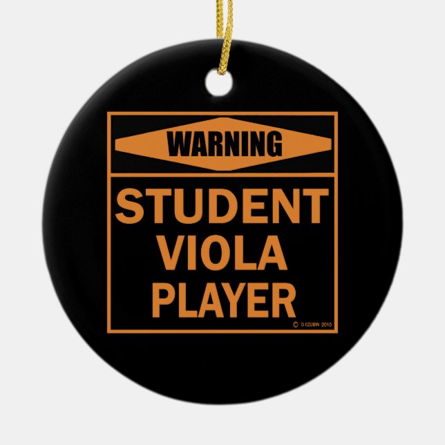 Adorno De Cerámica ¡Atención! ¡Jugador de Viola Estudiantil! (Frente)
