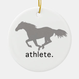 Adorno De Cerámica Atleta ecuestre