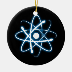 Adorno De Cerámica Átomo azul Geek