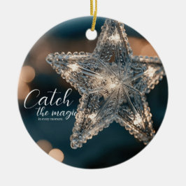 Adorno De Cerámica Atrapa la estrella mágica de Navidad