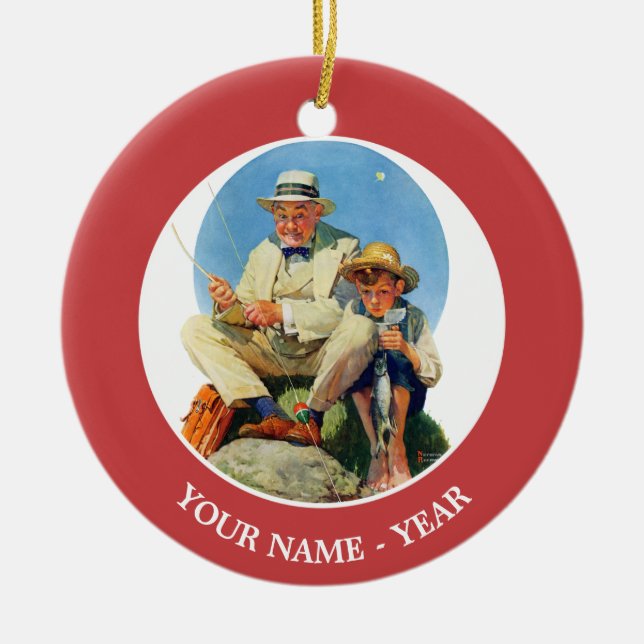 Adorno De Cerámica Atrapar al más grande (Frente)