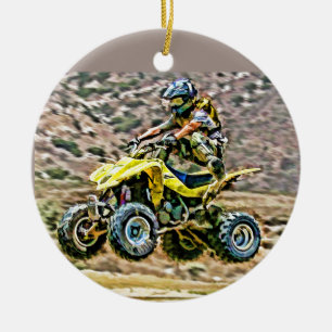 Adorno De Cerámica ATV del funcionamiento del camino