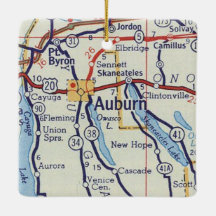 Auburn NY Vintage Map