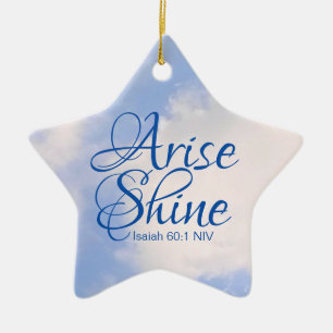 Adorno De Cerámica Auge Inspirador del cielo azul y verso de la Bibli