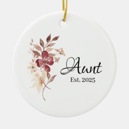 Adorno De Cerámica Aunt Est. Year – Established Aunt Milestone