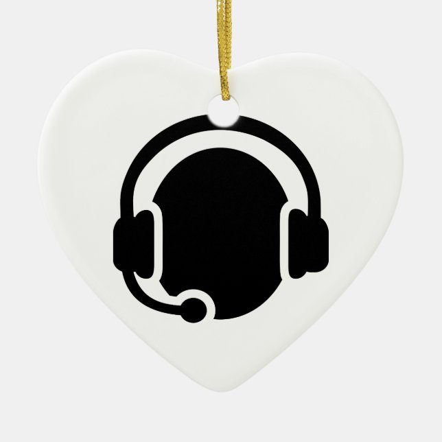 Adorno De Cerámica Auriculares de las auriculares (Frente)