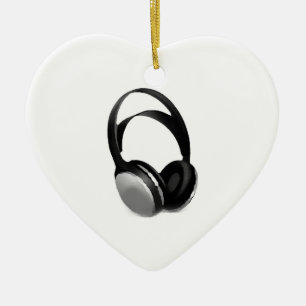 Adorno De Cerámica Auriculares de Pop Art