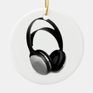 Adorno De Cerámica Auriculares de Pop Art