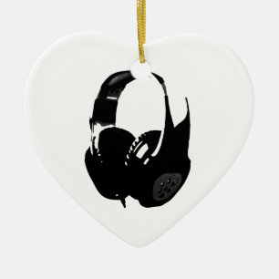 Adorno De Cerámica Auriculares de Pop Art