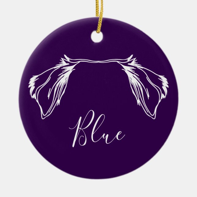 Adorno De Cerámica Aussie Ornament (Om Logo) (Frente)