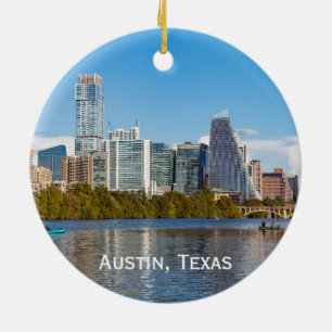 Adorno De Cerámica Austin Skyline, Texas Ornament