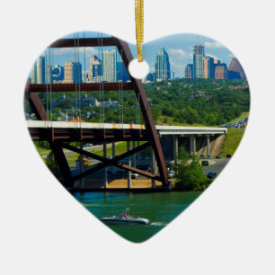 Adorno De Cerámica Austin, Texas desde el puente 360