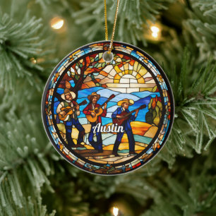 Adorno De Cerámica Austin Texas Ornament