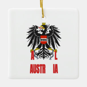 Adorno De Cerámica Austria Australia Confusión con águilas