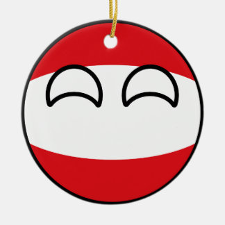 Adorno De Cerámica Austria Geeky que tiende divertida Countryball