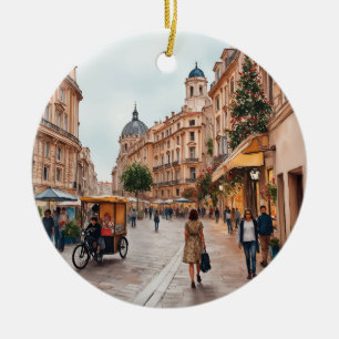 Adorno De Cerámica Austria Watercolor