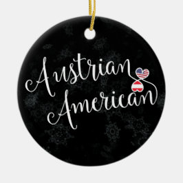 Adorno De Cerámica Austrian American Hearts Christmas Tree Ornament