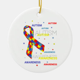 Adorno De Cerámica Autism Awareness (Concienciación sobre autismo) ha