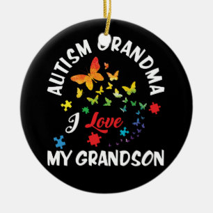 Adorno De Cerámica Autismo mariposa Abuela Amo a Mi Abuela