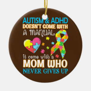 Adorno De Cerámica Autismo y Adhd no vienen con manual