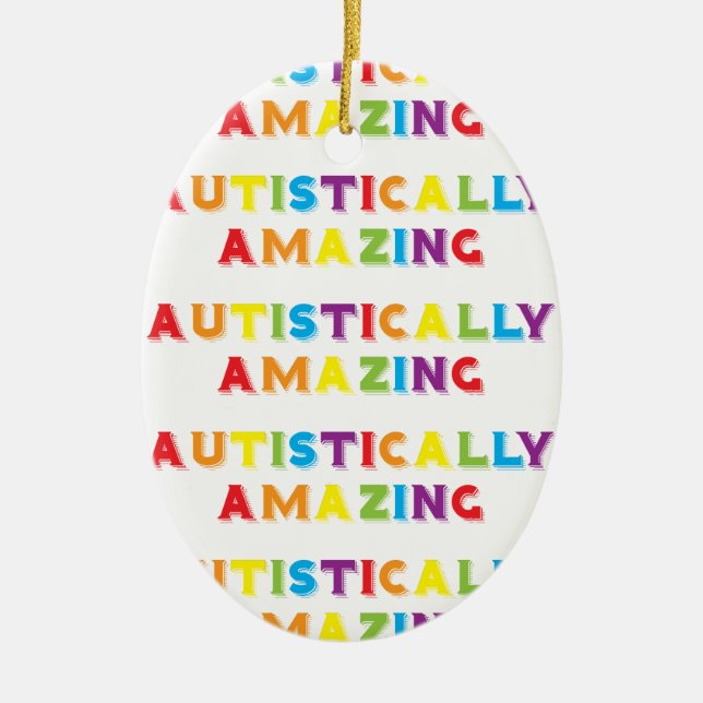 Adorno De Cerámica Autístamente asombroso (Frente)