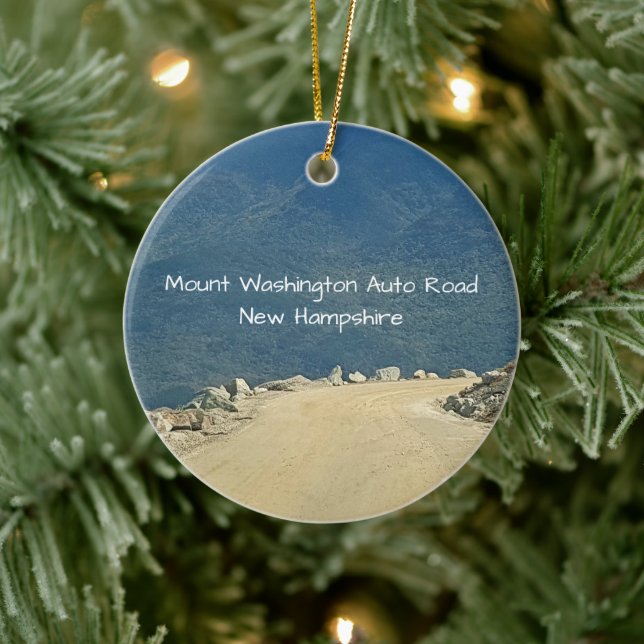 Adorno De Cerámica Auto Road NH Round Ornament (Árbol)