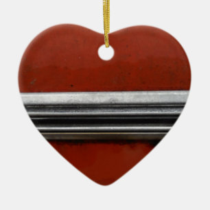 Adorno De Cerámica Auto vintage de Junk Yard, pintura antigua roja y 