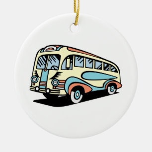 Adorno De Cerámica autobús retro