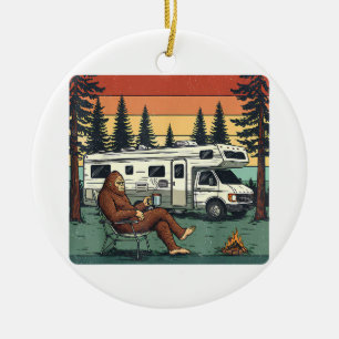 Adorno De Cerámica Autocaravana de Camping Vintage RV Aventura Bigfoo