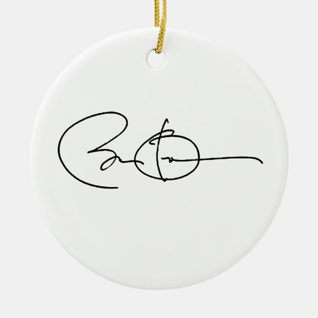 ADORNO DE CERÁMICA AUTÓGRAFO DE BARACK OBAMA - .PNG (Frente)