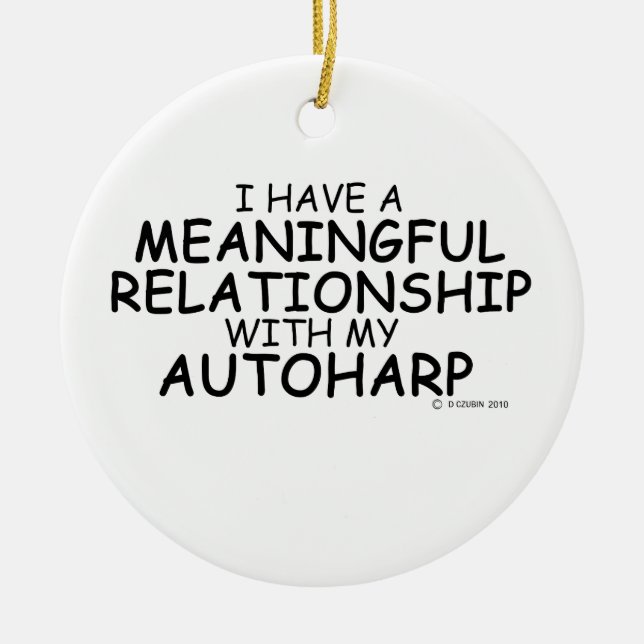 Adorno De Cerámica Autoharp de relación significativa (Frente)