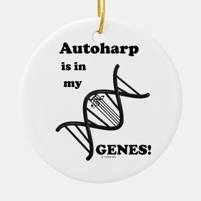 Adorno De Cerámica Autoharp en mis genes (Frente)