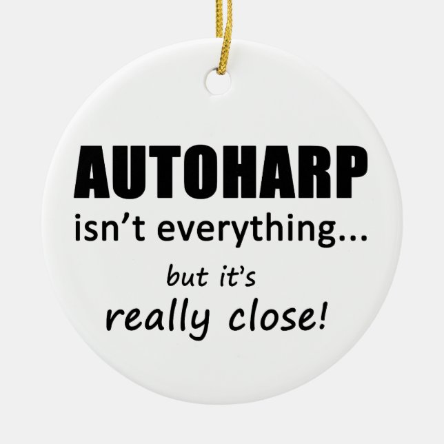 Adorno De Cerámica Autoharp no es todo (Frente)