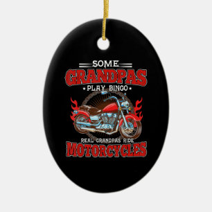 Adorno De Cerámica Autopista Real Grandpas Motocicleta Lover
