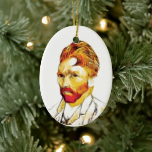 Adorno De Cerámica Autorretrato de Van Gogh con nuevo peinado