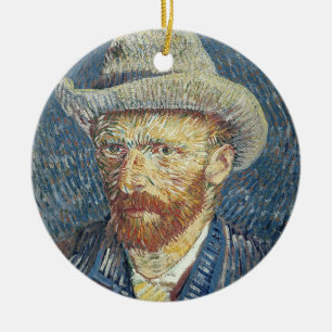 Adorno De Cerámica Autorretrato de Vincent van Gogh el   con el