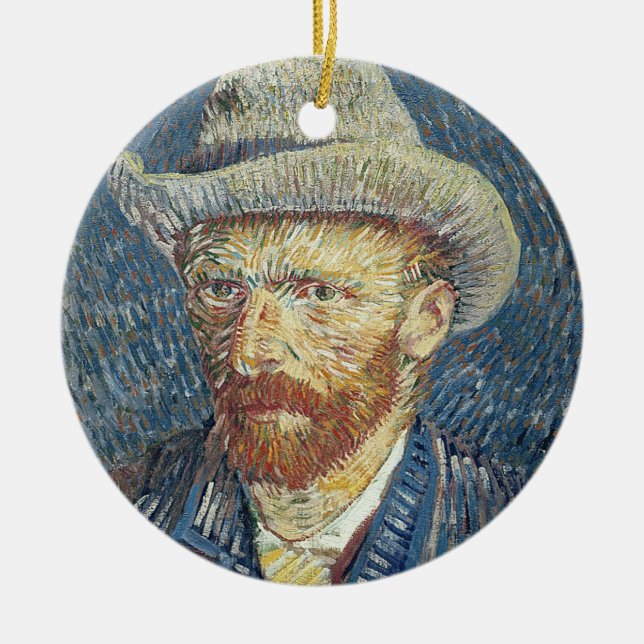 Adorno De Cerámica Autorretrato de Vincent van Gogh el | con el (Frente)