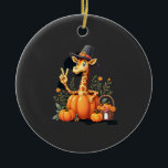 Adorno De Cerámica Autumn Pumpkin Fall Giraffe Thanksgiving Womens Me<br><div class="desc">Autumn Pumpkin Fall Giraffe Thanksgiving Womens Mens Kids Long Sleeve T-Shirt (2)</div>