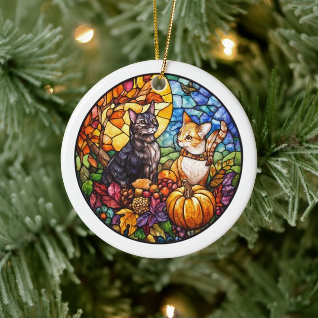 Adorno De Cerámica Autumn Wildlife (Árbol)