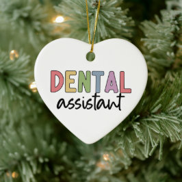 Adorno De Cerámica Auxiliar dental | Regalos para dentista asistente