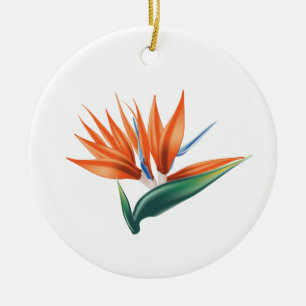 Adorno De Cerámica Ave del paraíso, estrelitzia flor exótica