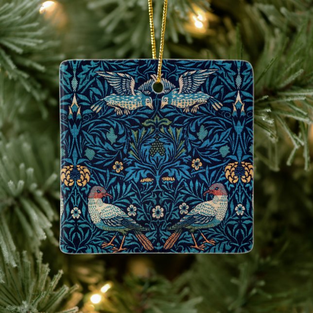 Adorno De Cerámica Ave virgen William Morris arte floral (Árbol)