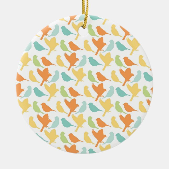 Adorno De Cerámica Aves felices (Frente)