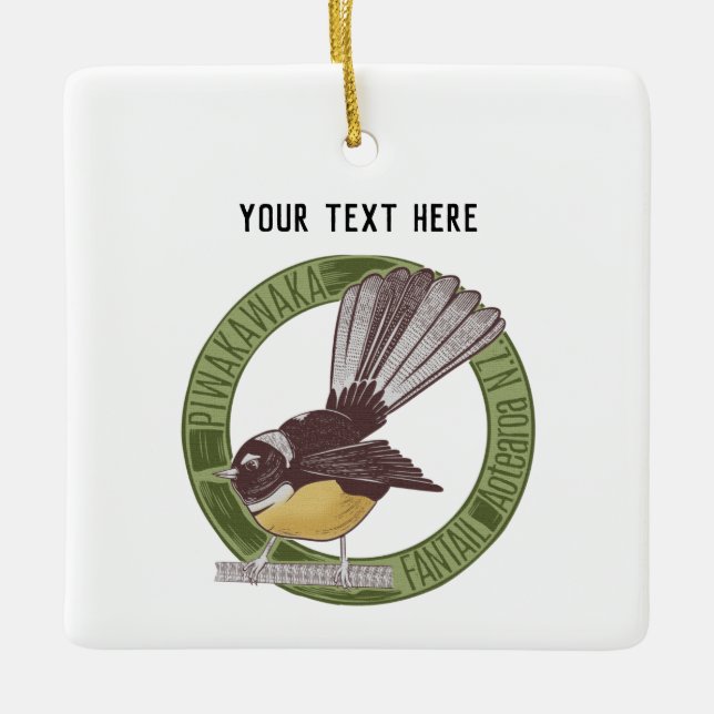 Adorno De Cerámica Aves nativas neozelandesas de Fantasma Aotearoa NZ (Anverso)