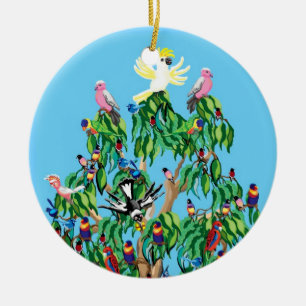 Adorno De Cerámica Aves navidades de Australia